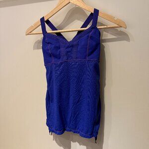Lululemon Tank Top Built-in Bra Adjustable | Women's Size 8 Blue